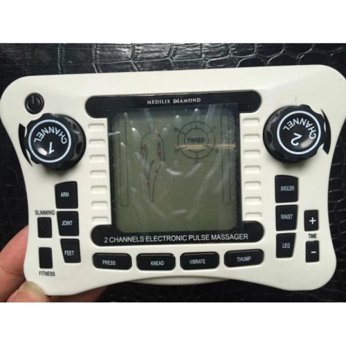 TENS Electrical Nerve Muscle Stimulator - Digital Therapy Massager for Pain Relief & Physiotherapy [Dual System, 15 Intensity Levels]