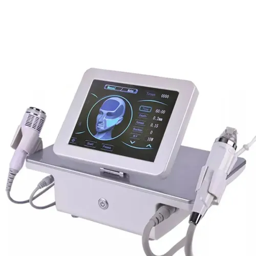 Radio Frequency Micro Machine with Cold Hammer for Skin Tightening, Acne Scars & Stretch Marks Removal [RF Fractional, Salon Use]