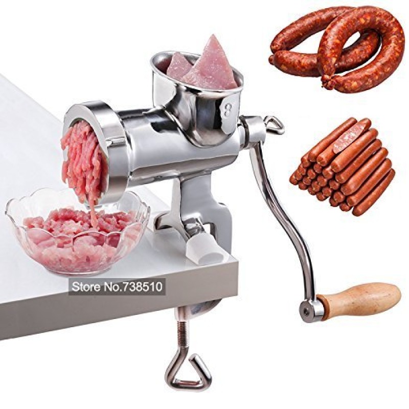 304 Stainless Steel Manual Meat Grinder - Hand Crank Kitchen Tool for Meat, Vegetables & More | Non-Toxic, Food-Grade