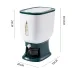 10KG Automatic Plastic Cereal Dispenser - Large Capacity Grain Storage Container with Measuring Cup for Rice, Nuts, and Pet Food