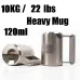 10kg Heavy Mug Dumbbell Cup - AISI304 Stainless Steel, 120ml Volume, Fitness & Strength Training Tool