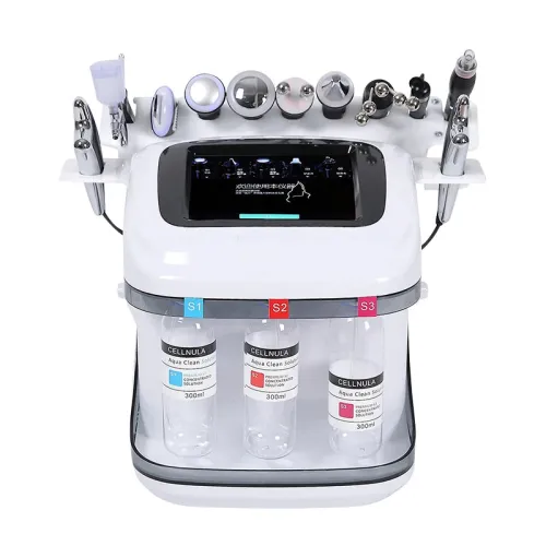 11-in-1 Dermabrasion Facial Machine with H2O2 Aqua Peeling, Skin Lift, Bubble Moisturizer & Oxygen Therapy for Glowing Skin