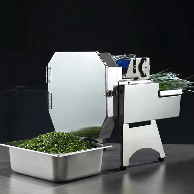110V/220V Multifunctional Electric Vegetable Cutter - Commercial Dicing Machine for Carrot, Potato, Fruit & Shallot Slicing