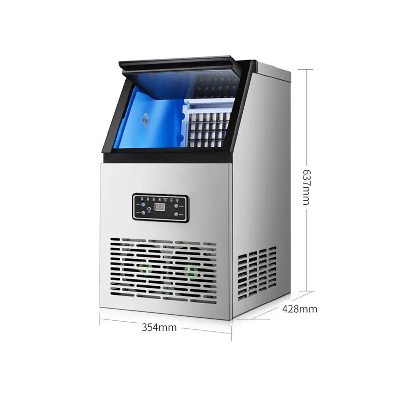 60KG 70KG 80KG Commercial Ice Maker Machine, Automatic Cube Ice Maker for Home, Bar, Coffee & Tea Shops
