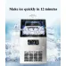 60KG 70KG 80KG Commercial Ice Maker Machine, Automatic Cube Ice Maker for Home, Bar, Coffee & Tea Shops