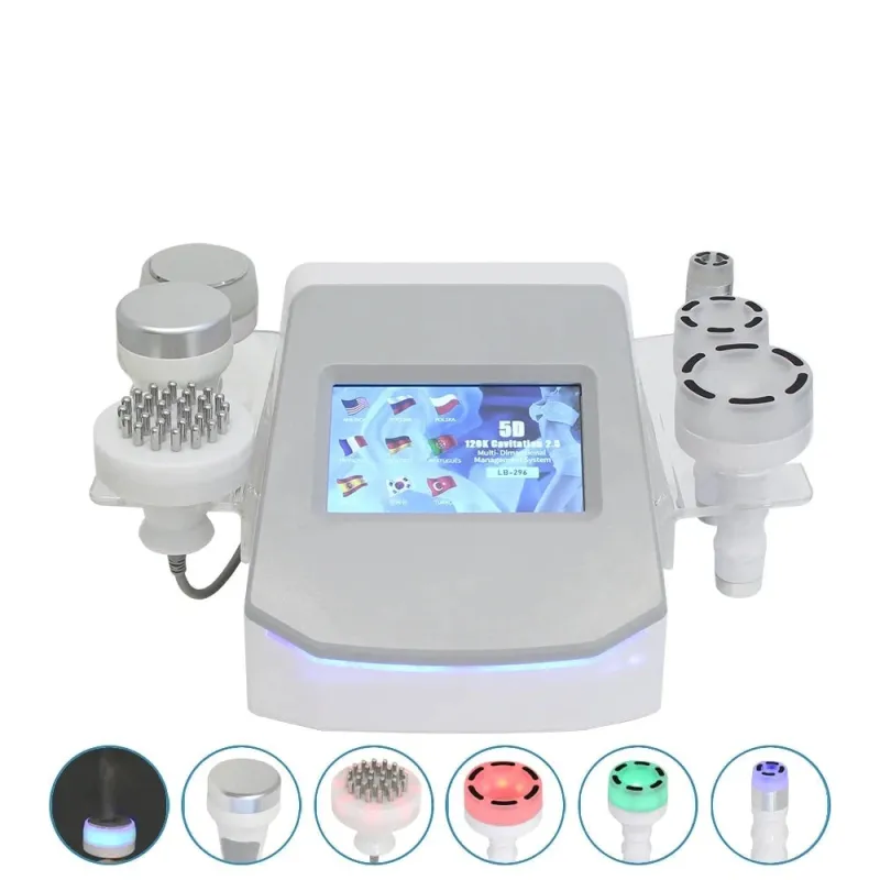120K Cavitation Vacuum Therapy Machine - 5D Ultrasonic Fat Burning, Cellulite Removal, Body Slimming & Skin Firming Massager
