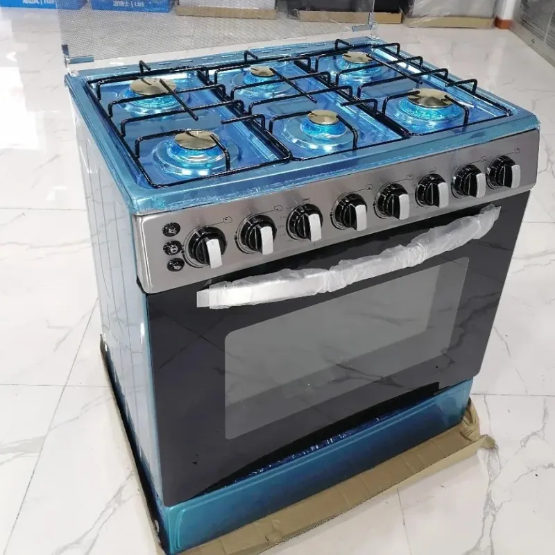 120L 6-Burner Gas Stove with Oven - High Fire Power Freestanding Gas Cooker for Home & Restaurant Kitchens [Gas Stove, 6-Burner, Oven]
