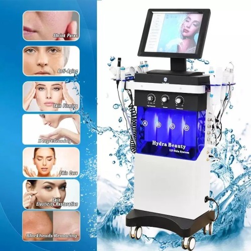 14 az 1-ben Hydrofacial Machine – Oxigén-víz dermabrázió, Hidratáló bőrtisztítás, Arcfiatalító Szépségfelszerelés