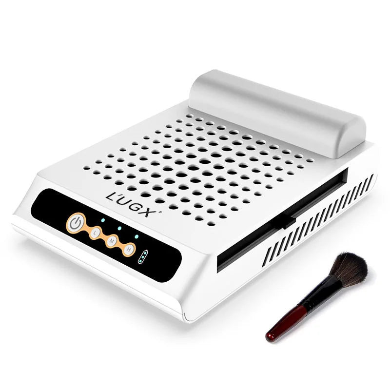 L'UGX 70W Nail Vacuum Cleaner - High Power Dust Extractor for Manicure, Gel Nails Polishing, Low Noise & Adjustable Suction [Rechargeable, Portable]