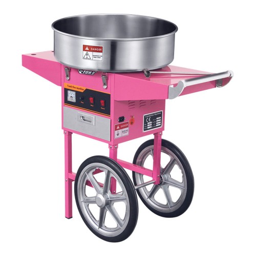 Commercial Cotton Candy Machine with Cart - 950W Electric Candy Floss Maker for Home & Business [Stainless Steel, Easy Clean, Fast Production]