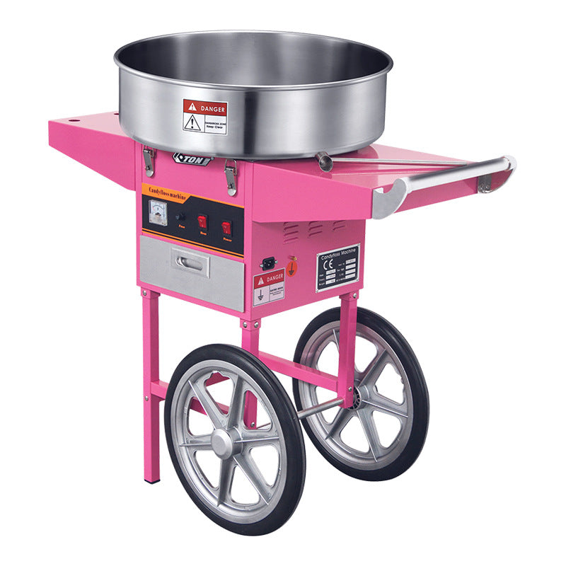 Commercial Cotton Candy Machine with Cart - 950W Electric Candy Floss Maker for Home & Business [Stainless Steel, Easy Clean, Fast Production]