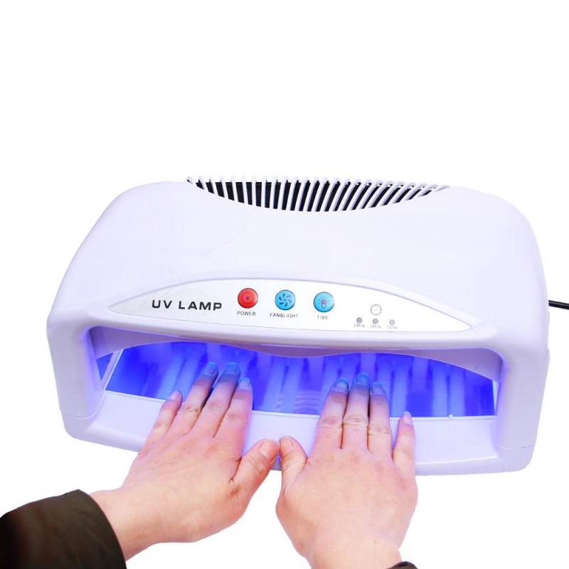 54W UV Nail Dryer with Fan & Timer - Professional 2-in-1 Gel Nail Curing Lamp for Hands & Feet