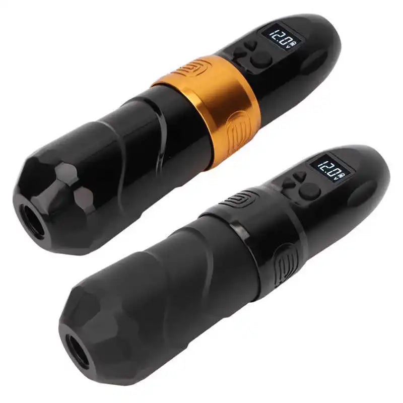 2-in-1-Tattoo-Stift mit 2400 mAh, kabelloser Tattoo-Maschine – wiederaufladbarer USB-Microblading-Tattoo-Stift mit einstellbarer Spannung und OLED-Display