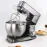 2000W Stand Mixer with 10L Stainless Steel Bowl, 6-Speed Kitchen Food Blender, Dough Kneader & Egg Whisk for Baking, Cake Mixing & More [Stainless Steel, 10L Capacity, 6-Speed]