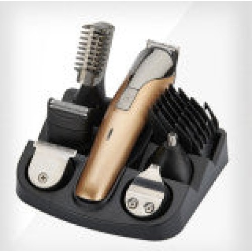 Electric Waterproof Hair Beard Trimmer, Rechargeable Hair Clipper with Titanium Blades, 8-in-1 Hair Cutting Machine