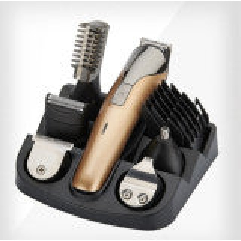 Electric Waterproof Hair Beard Trimmer, Rechargeable Hair Clipper with Titanium Blades, 8-in-1 Hair Cutting Machine