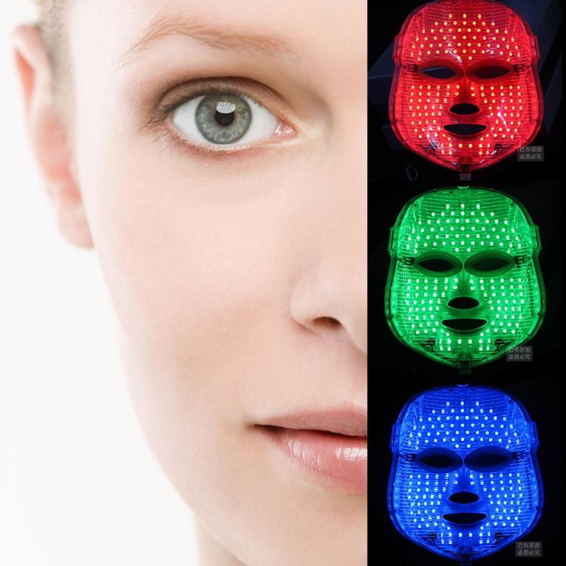 Professional LED Mask for Facial Care - Blue, Green & Red Light Therapy for Acne, Wrinkles & Skin Rejuvenation