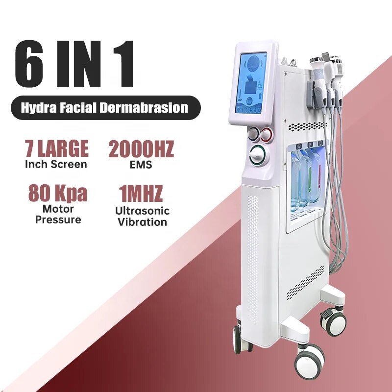 2023 6-in-1 Dermabrasion Water Oxygen Jet Facial Machine for Deep Cleansing & Skin Rejuvenation