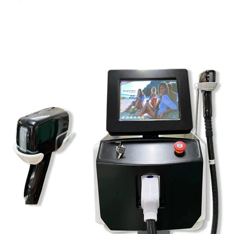 Portable 808nm Diode Laser Hair Removal Machine - 3 Wavelengths (755nm, 808nm, 1064nm) for Permanent Hair Reduction