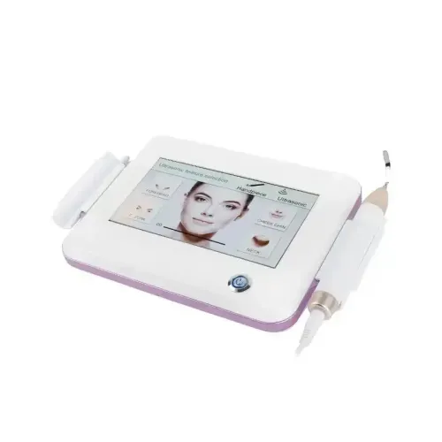 HC Tablet Shock Cleaning Knife - Ultrasonic Skin Cleansing Tool for Acne, Blackheads & Spot Removal [Ultrasonic Cleansing, Dual Mode, C-Shaped Blade]