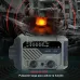 2024 Tragbares Notfallradio mit Handkurbel, Solaraufladung, AM/FM/NOAA-Wetteralarm, Taschenlampe, Leselampe und USB-Ladegerät