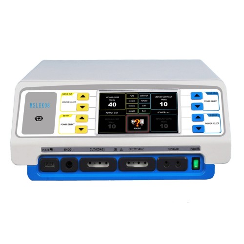 MSLEK08 nagyfrekvenciás bipoláris elektrosebészeti generátor - 400 W, 9 üzemmód, LCD érintőképernyő, REM és PPS [elektrosebészet, bipoláris koaguláció]