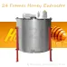 220V/110V Electric Honey Extractor - 12/24 Frames Auto Reverse Reversible Beekeeping Equipment [Stainless Steel, High Efficiency]