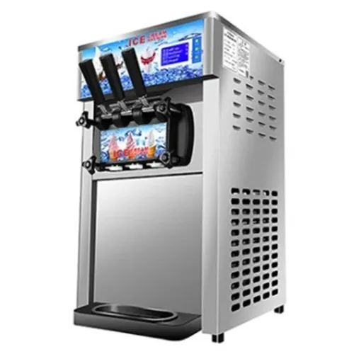 220/110V Electric Soft Ice Cream Machine with 3 Flavors, Stainless Steel Fruit Freezer & Hard Mixing Ice Cream Maker