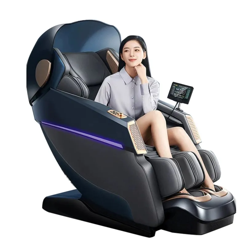 4D SL Airbag Zero Gravity Full Body Massage Chair with Bluetooth Music & Heating - Home & Office Use