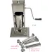 3L 304 Stainless Steel Manual Churros Maker Machine with 3 Size Nozzles & 2-in-1 Sausage Stuffer