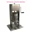 3L 304 Stainless Steel Manual Churros Maker Machine with 3 Size Nozzles & 2-in-1 Sausage Stuffer