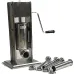 3L 304 Stainless Steel Manual Churros Maker Machine with 3 Size Nozzles & 2-in-1 Sausage Stuffer