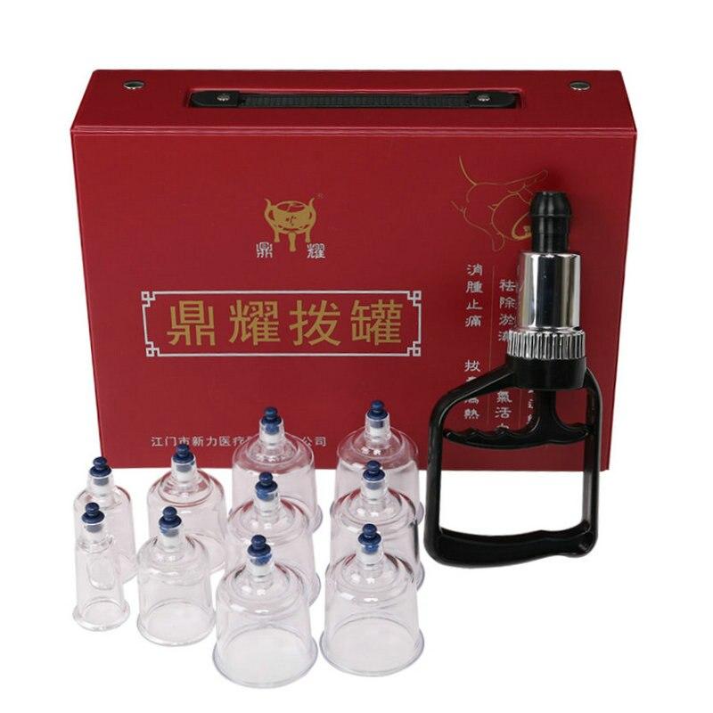 10pcs Acupuncture Vacuum Cupping Set - Ventosa Suction Cups for Massage Therapy, Pain Relief & Detox