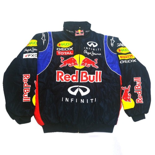 Red Bull Racing Team F1 Jacka - Premium broderad logotyp, bomullsfodrad [F1 Jacka, Red Bull Racing]