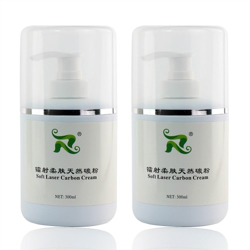 Carbon Cream Gel for ND Yag Laser Skin Rejuvenation, 300ML 2pcs - Tighten, Whiten & Minimize Pores [Black Diamond Cream, Skin Care]