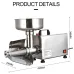 450W Commercial Electric Fruit Jam Press Strainer Machine, Stainless Steel Sauce Maker for Tomato, Fruit, and Vegetable Milling