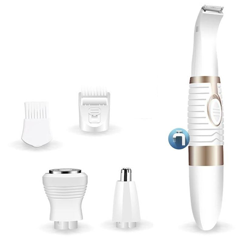 Zestaw do golenia dla kobiet 4 w 1: Trymer do bikini na mokro i sucho, precyzyjny depilator, trymer do twarzy i brwi, narzędzie do modelowania kobiecego ciała [Golarka dla kobiet, Trymer do bikini, Depilator]