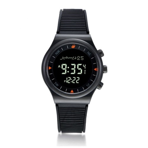 Muslim Prayer Watch with Qibla Compass, Adhan Alarm, Hijri Calendar, Waterproof Islamic Wristwatch for Men & Women