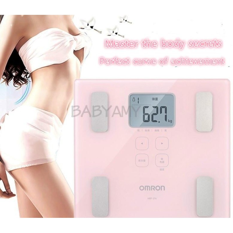 Omron HBF-214 Body Composition Monitor & Viktvåg - Mät kroppsfett, skelettmuskler, visceralt fett [Hälsospårare, Fitnessvåg]