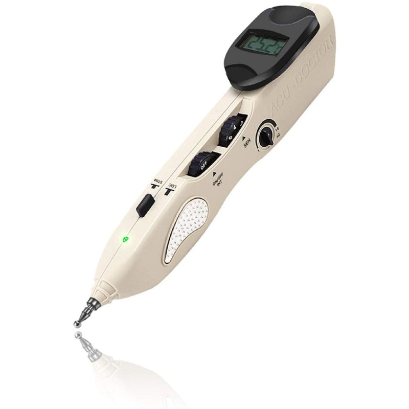 Electric Acupuncture Pen LY-508B - Pain Relief, Rechargeable, 10-Level Intensity, 3 Massage Heads, Beep & Digital Display