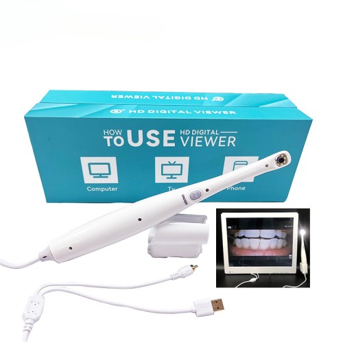 High-Resolution Intraoral Camera with 8 LED Lights, USB & TV Output for Dental Professionals [Intraoral Camera, Dental Equipment]