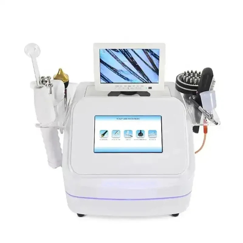 7-in-1 High Frequency Scalp Care Machine - Hair Follicle Detector, Massage & Regrowth Device for Hair Loss Treatment