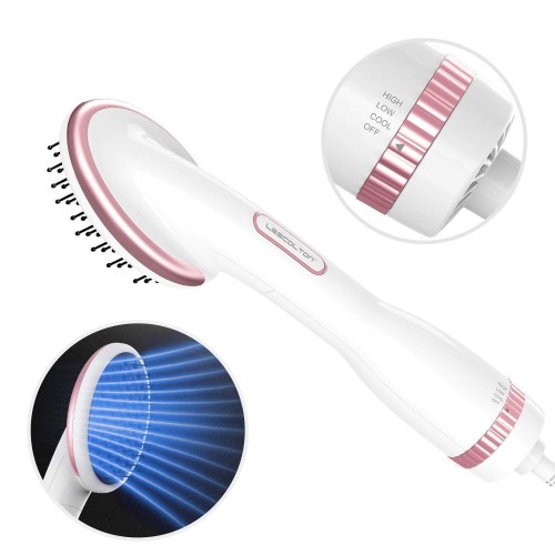 Lescolton LS-019 One Step Hair Dryer & Styler Hot Air Paddle Brush | Ionic Hair Straightener for All Hair Types | Frizz-Free, Shiny & Healthy Hair