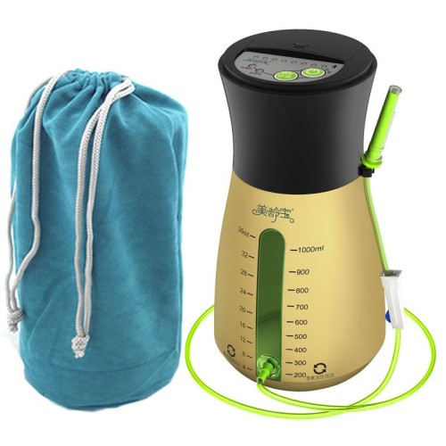 Sistema di idroterapia del colon con clistere elettrico automatico - Kit per la pulizia del colon a casa con flusso regolabile, tubi in PVC di grado medico [Kit per la pulizia del colon, clistere]