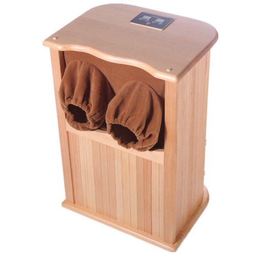 Far Infrared Biospectrum Energy Bucket Foot Bath Dry Sauna with Hemlock Wood & Black Tourmaline Electric Stone