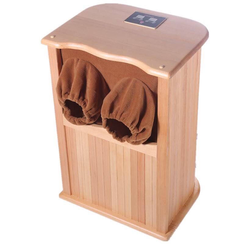 Far Infrared Biospectrum Energy Bucket Foot Bath Dry Sauna with Hemlock Wood & Black Tourmaline Electric Stone