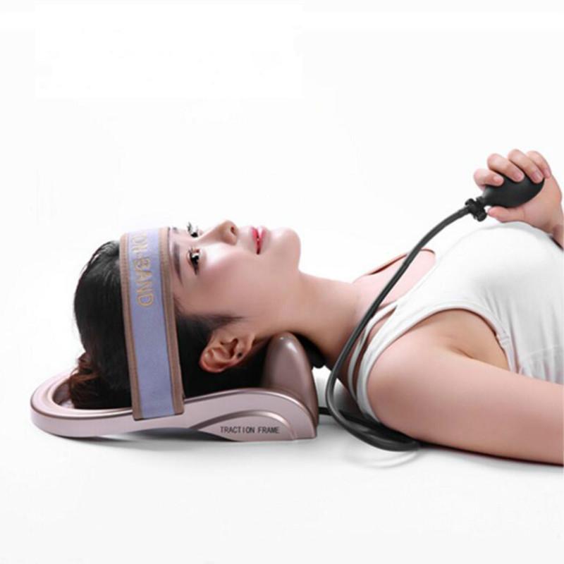 Draagbaar pneumatisch cervicaal tractie-apparaat - Nek-wervelkolom tractie-instrument voor thuis voor houdingcorrectie en pijnverlichting