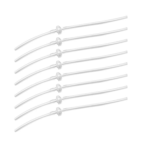 8 قطع من الفلاتر مع أنبوب لجهاز الوخز بالإبر الدقيقة - فلاتر بديلة عالية الجودة لعلاج البشرة بشكل ناعم