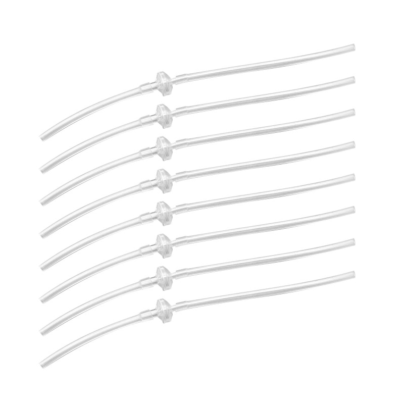 8 قطع من الفلاتر مع أنبوب لجهاز الوخز بالإبر الدقيقة - فلاتر بديلة عالية الجودة لعلاج البشرة بشكل ناعم