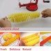 Stainless Steel Potato Twist Slicer - Manual Spiral Chip Cutter for Kitchen, Red Metal Design
